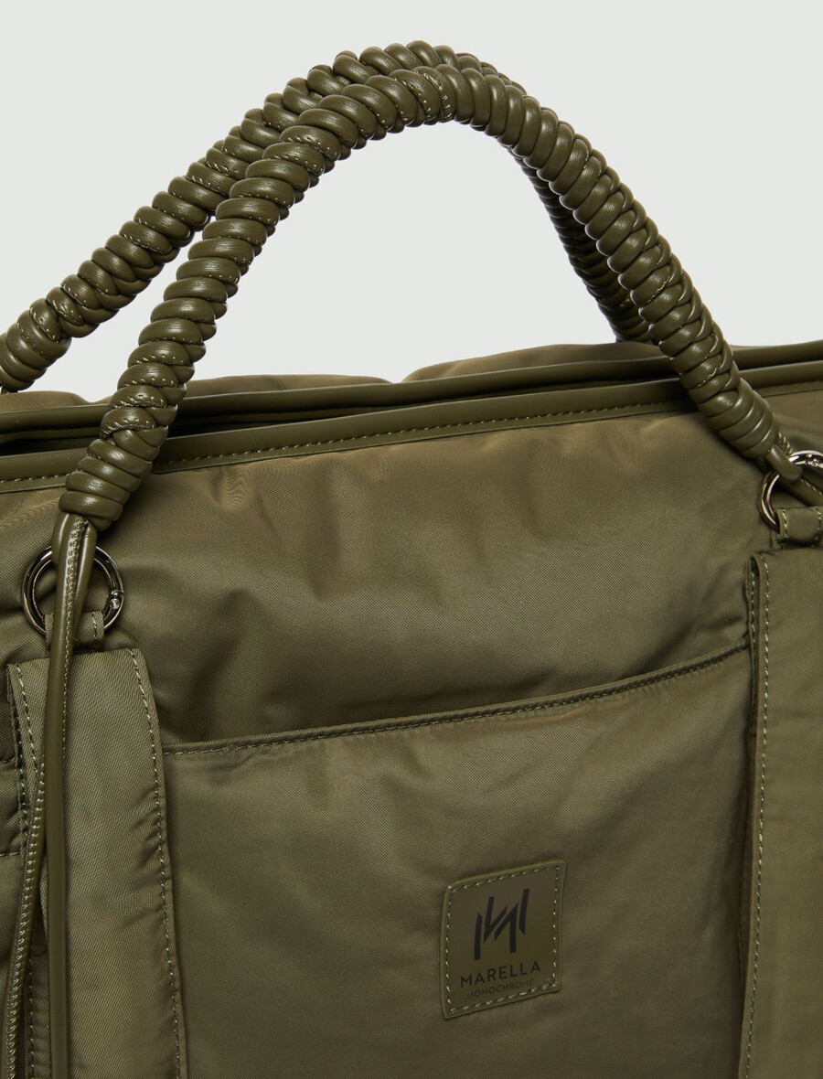 vikend torba z dvojnim ročajem - olivno zelena