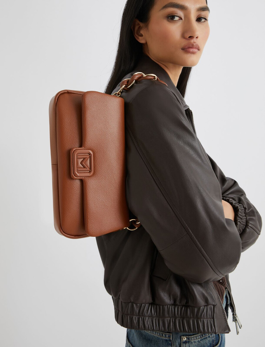 srednje velika oblazinjena torba le muse - tobak