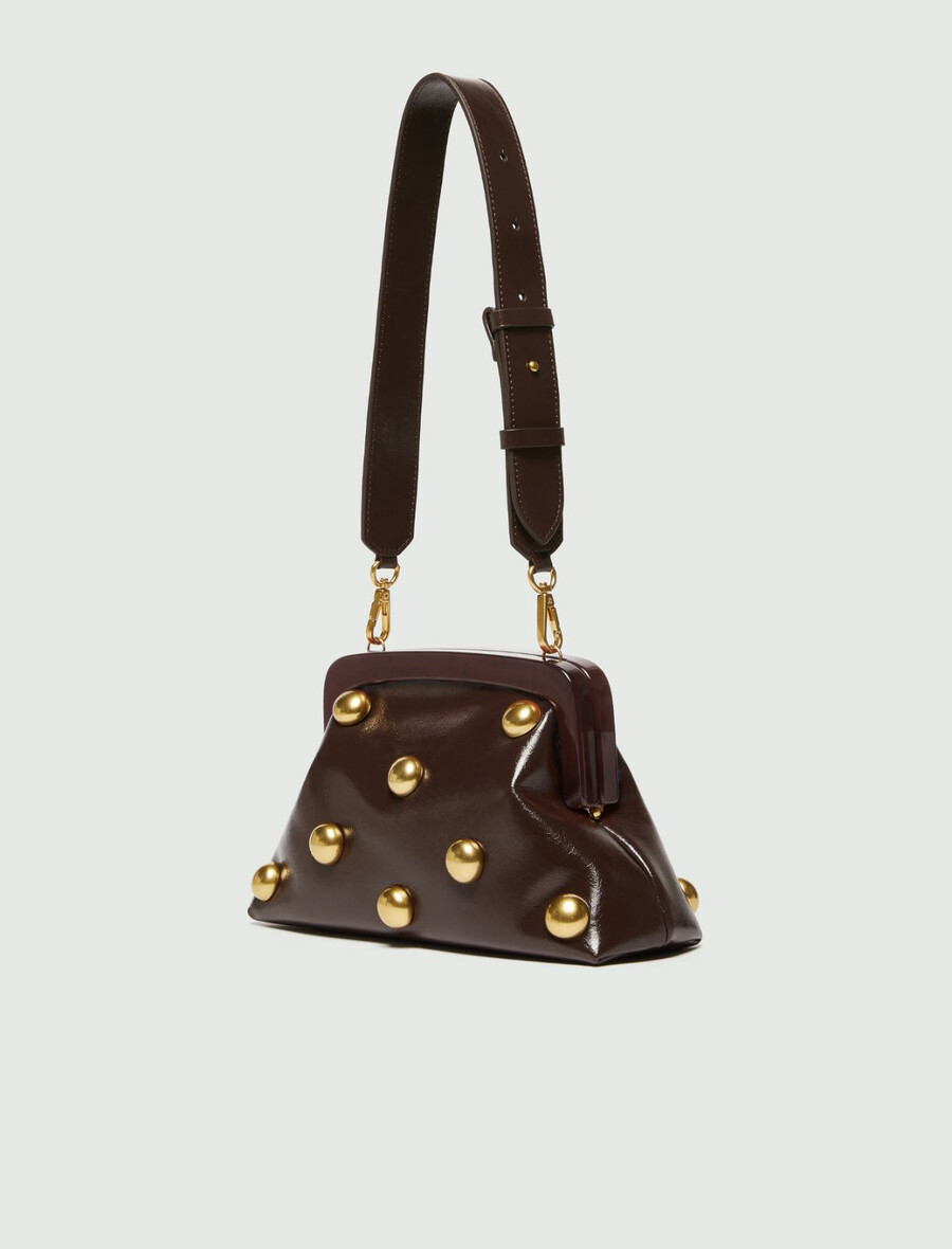 majhna usnjena torbica - temna loka