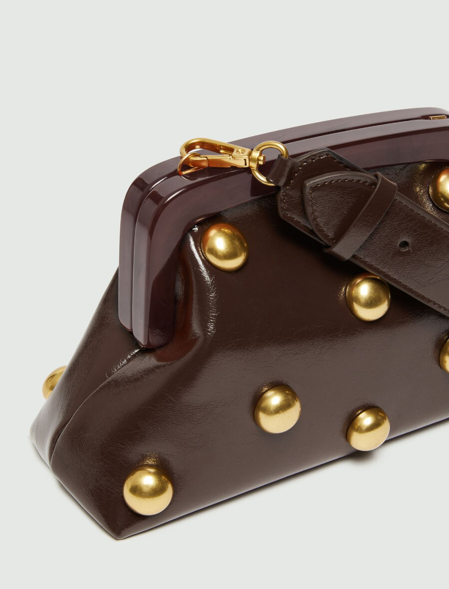 majhna usnjena torbica - temna loka