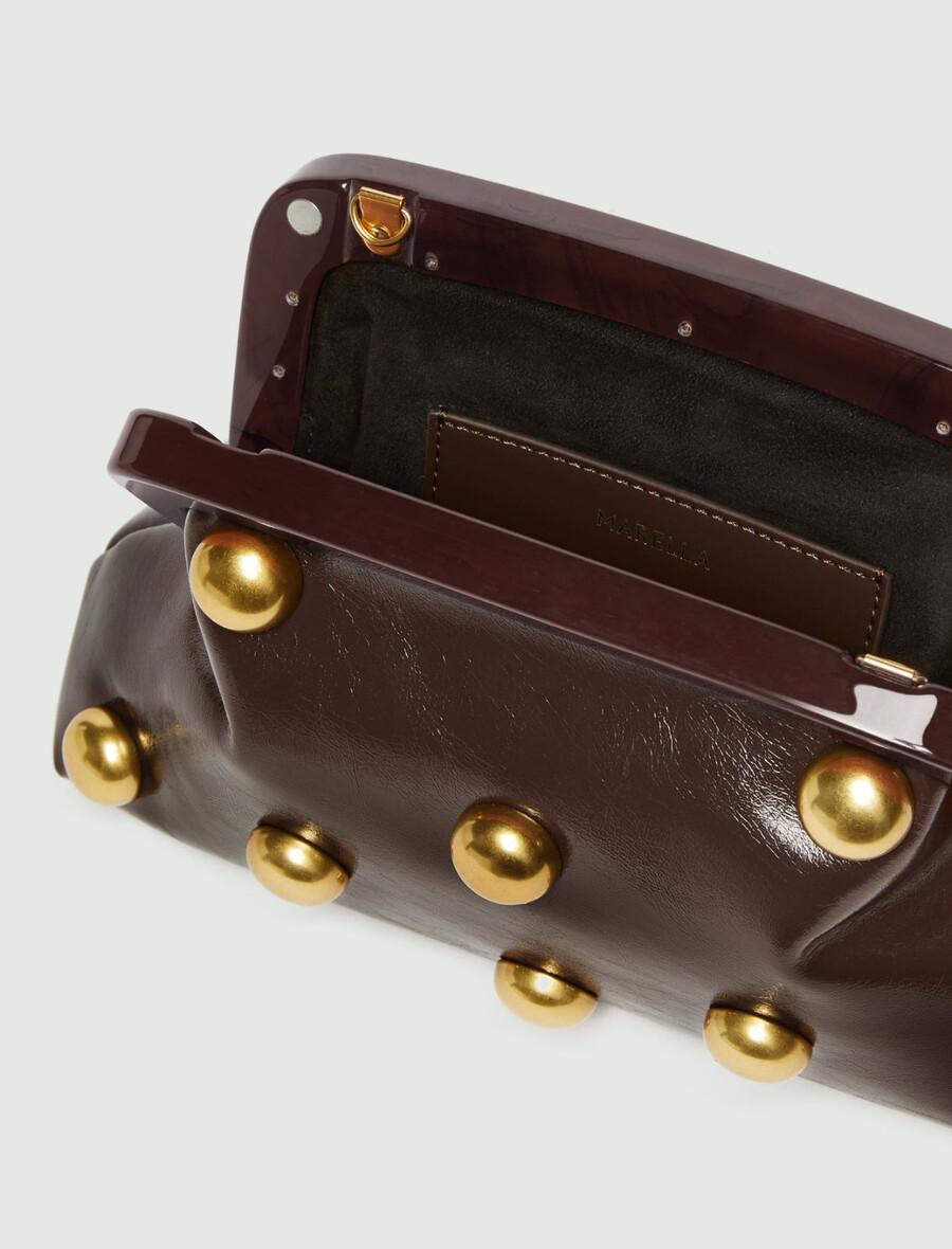 majhna usnjena torbica - temna loka