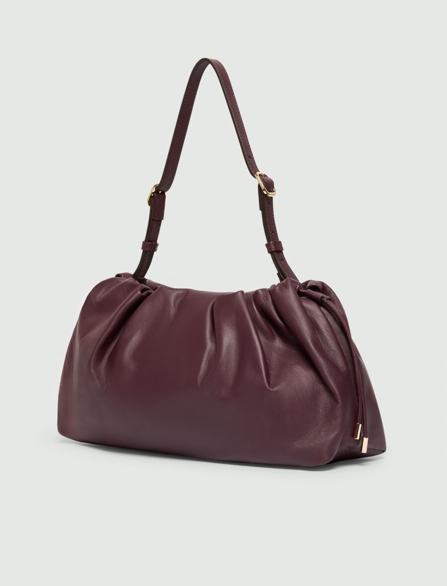 torbica iz napa usnja - bordo