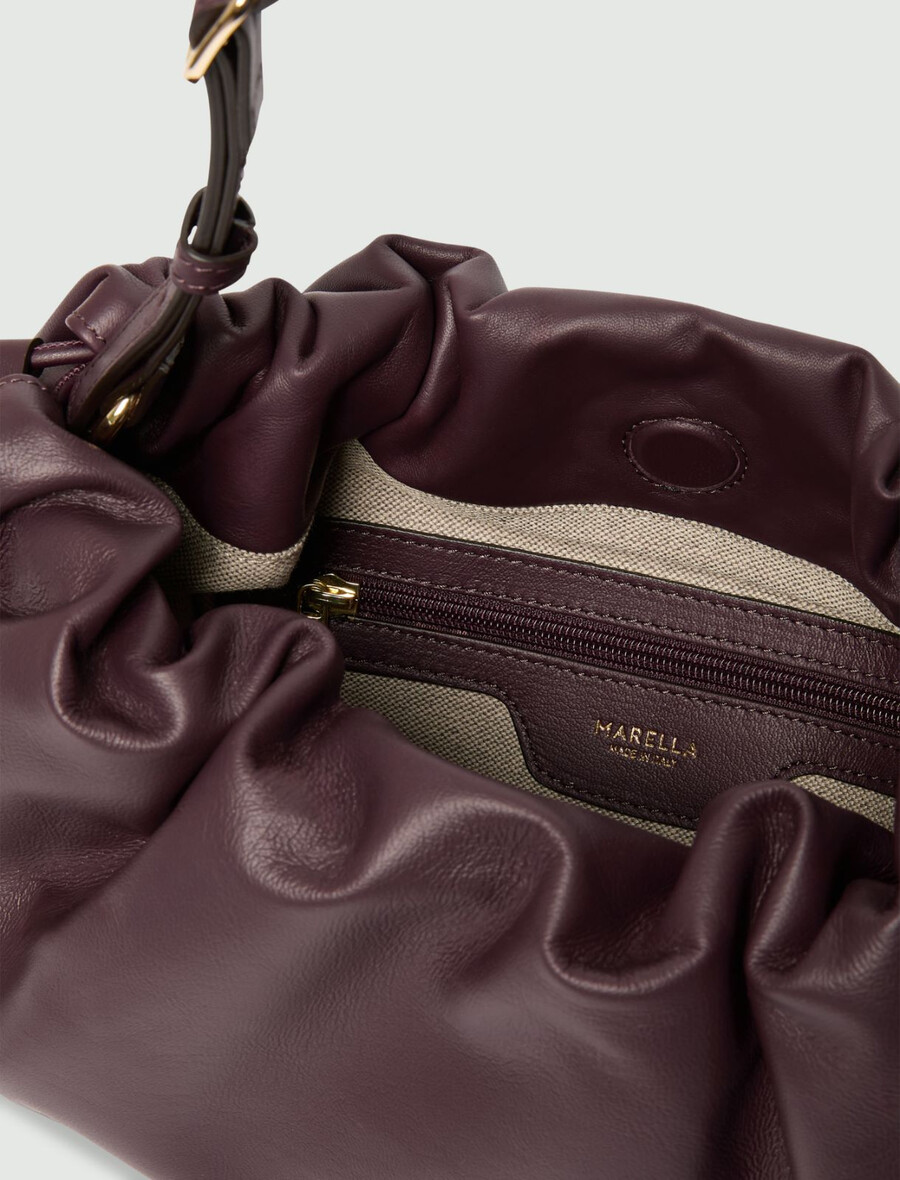 torbica iz napa usnja - bordo