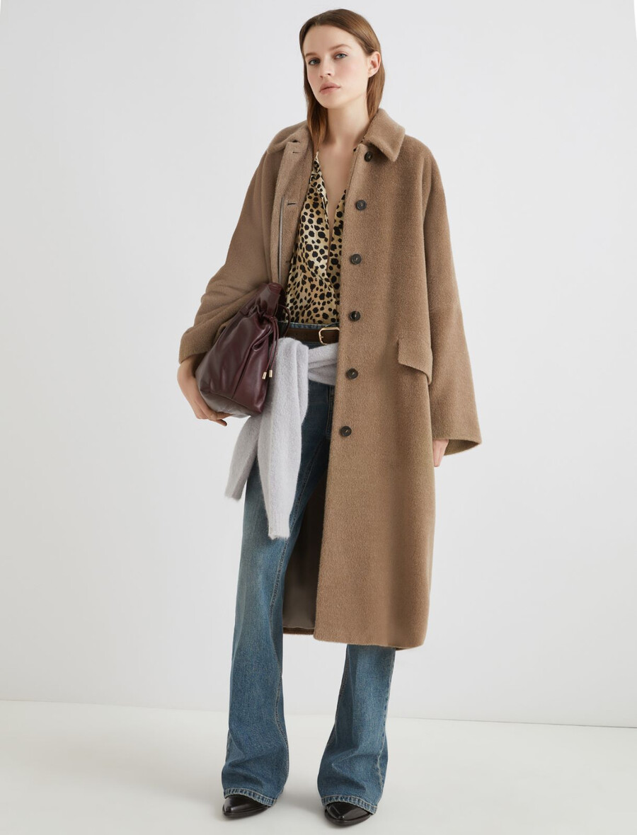 prevelik plašč iz alpake - turtledove