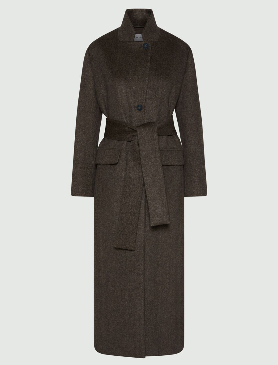 enoredni plašč - rjav