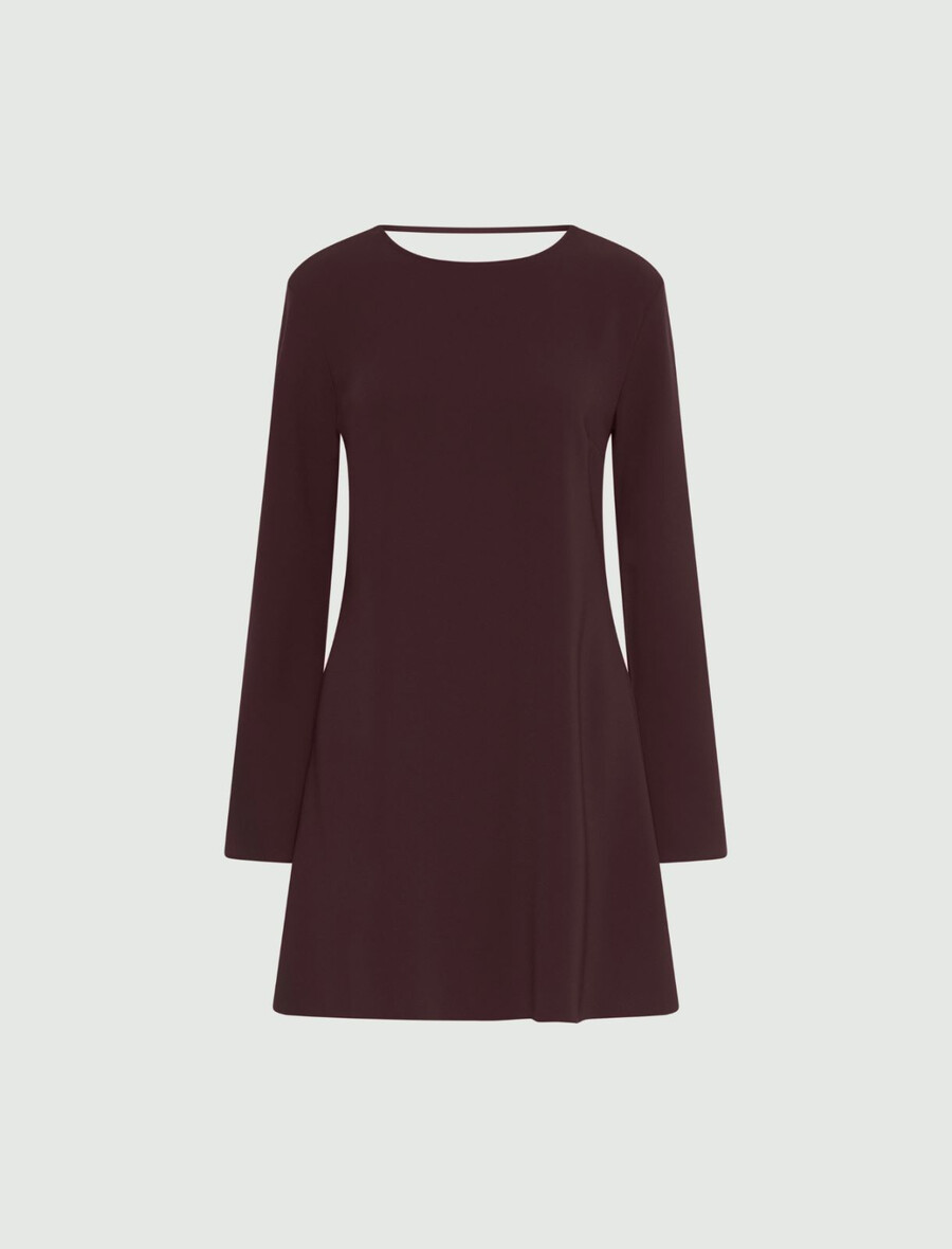 raztegljiva obleka iz kadija - bordo