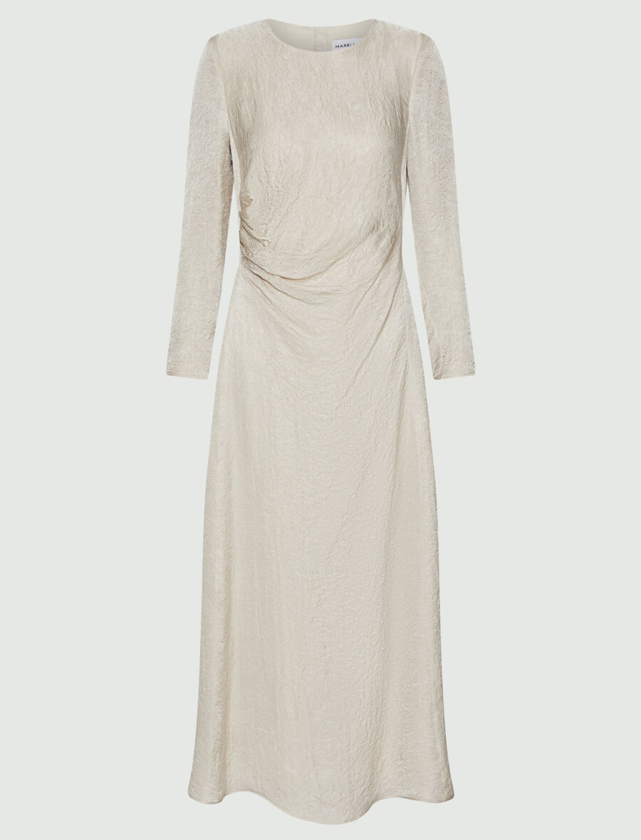 drapirana obleka - kremna