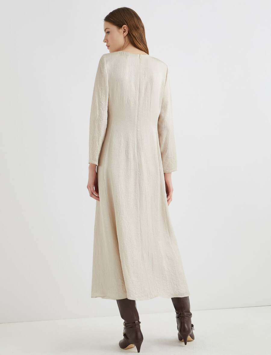 drapirana obleka - kremna