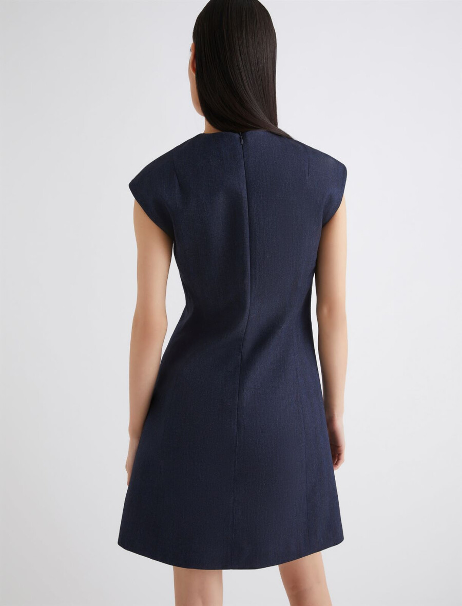 obleka v videzu kavbojk - temno modra