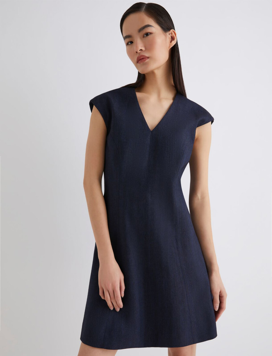 obleka v videzu kavbojk - temno modra