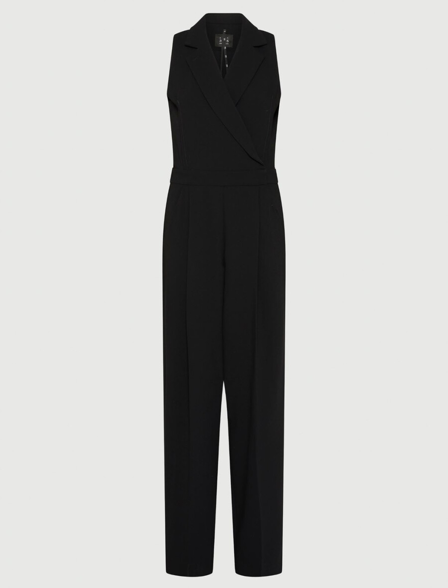 kombinezon brez rokavov - Črna