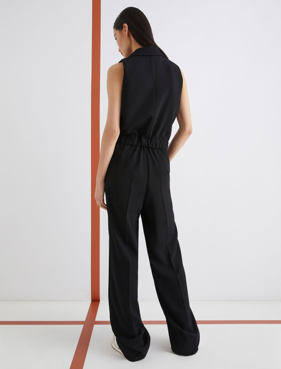 kombinezon brez rokavov - Črna