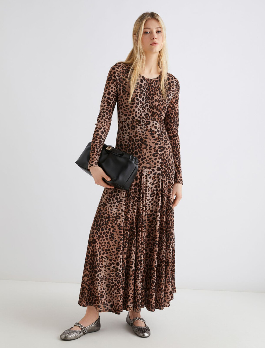 obleka iz tila z živalskim potiskom - naravna