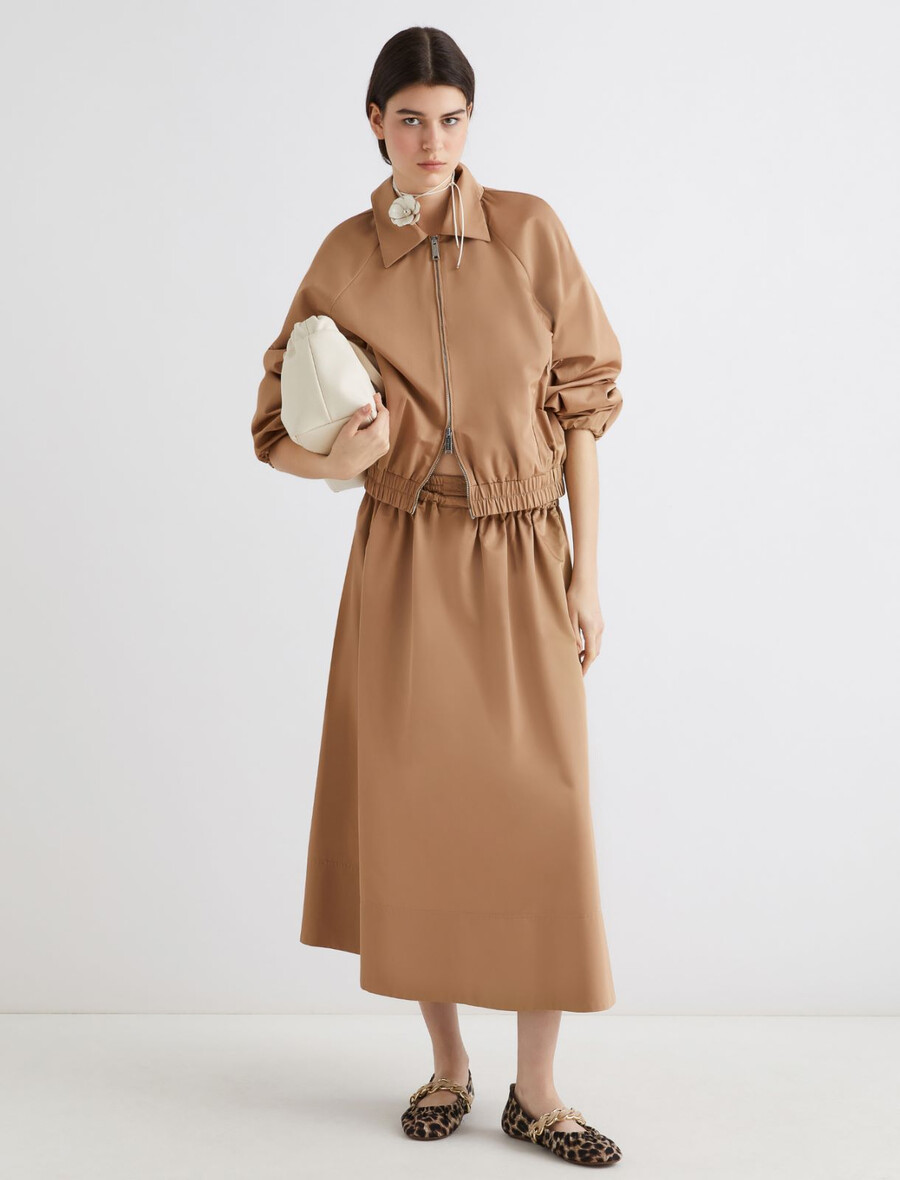 vodoodbojna bomber jakna iz keperja - beŽ