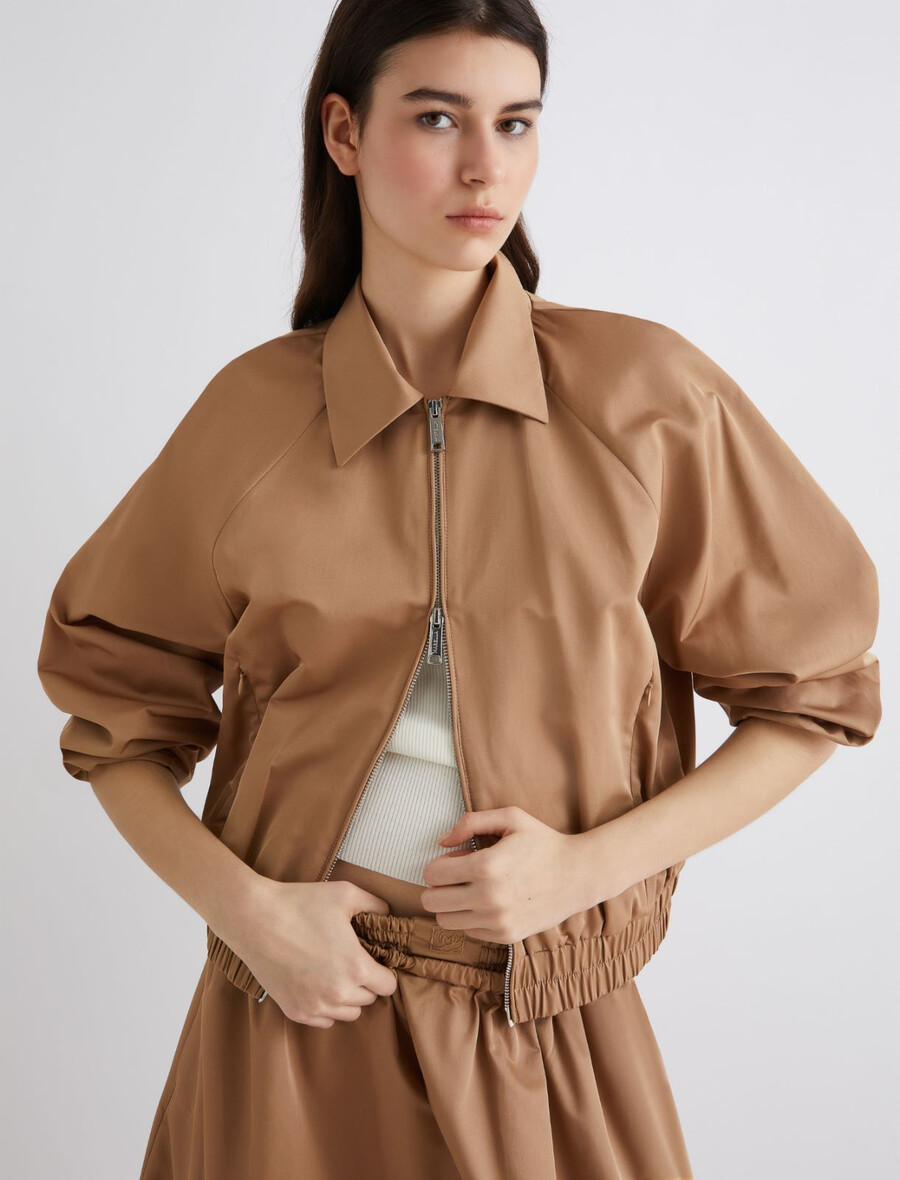 vodoodbojna bomber jakna iz keperja - beŽ