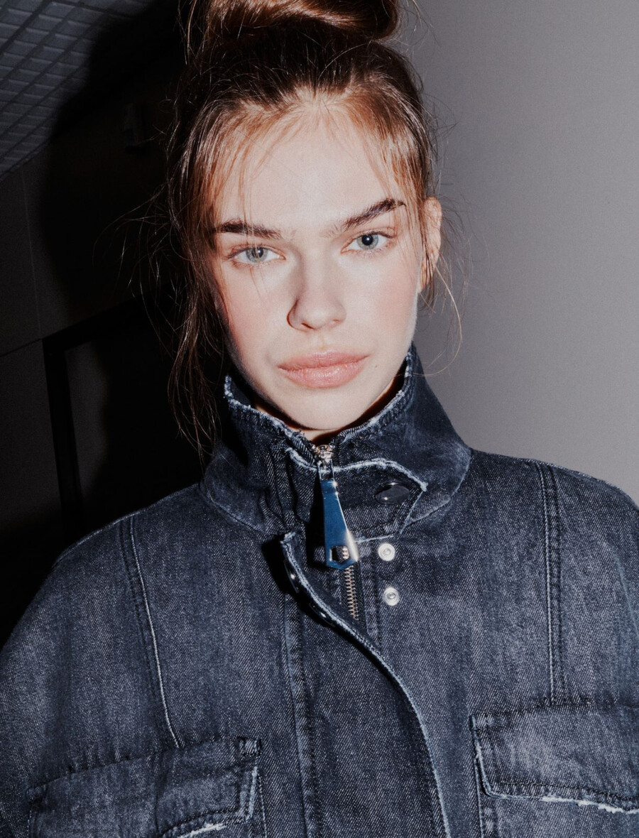 bomber jakna iz džinsa - Črna