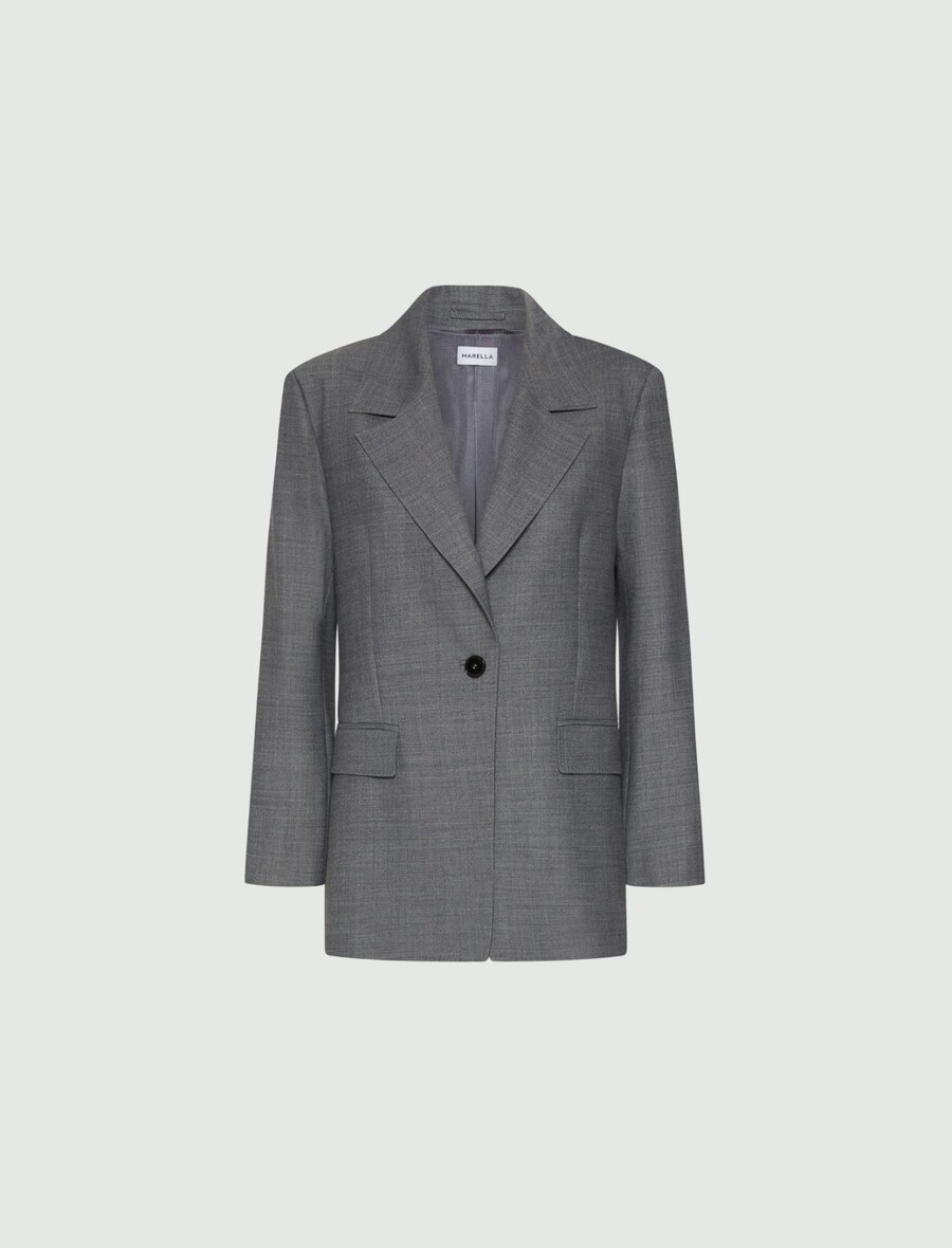 jakna s polpasom - melange grey