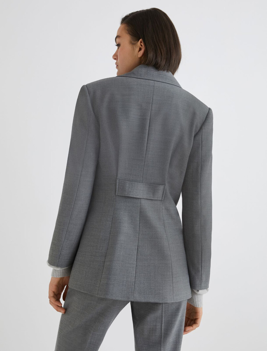 jakna s polpasom - melange grey