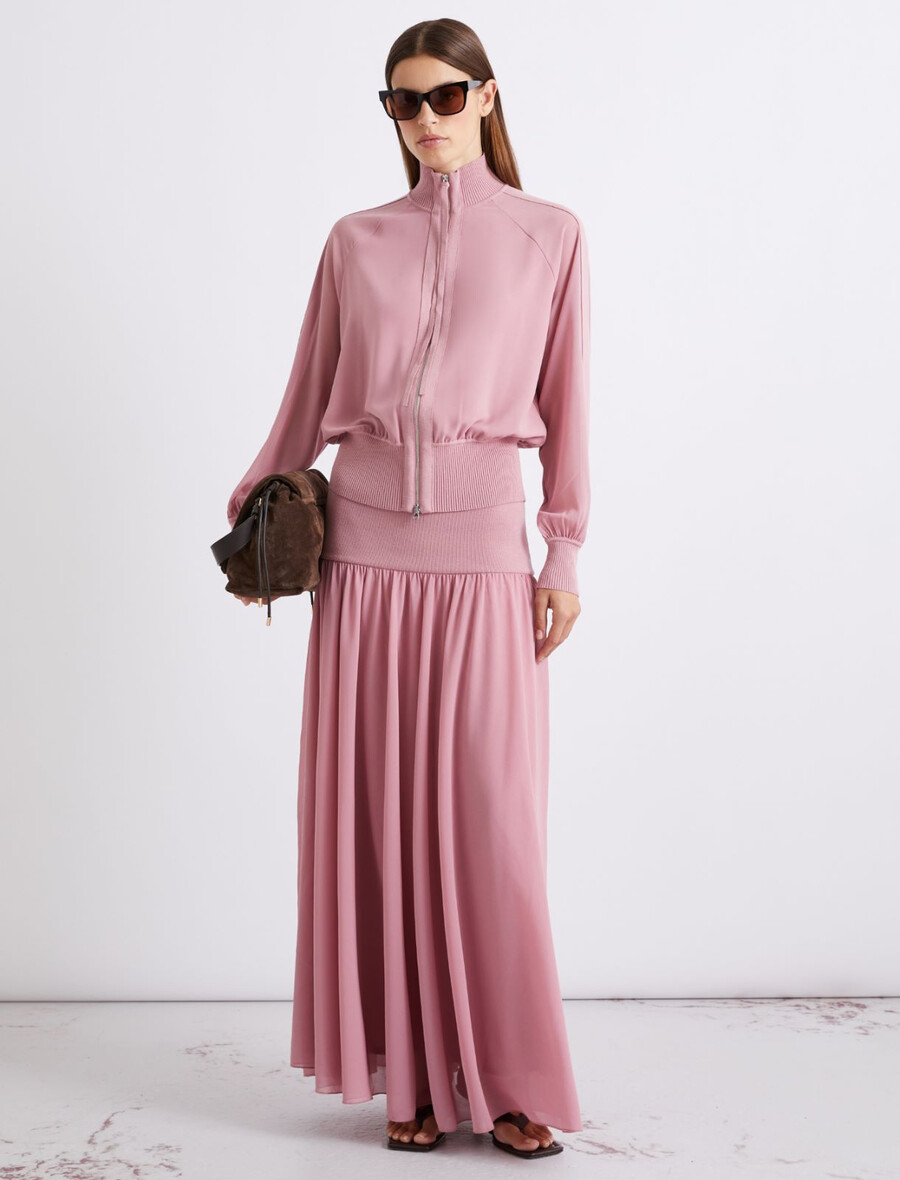 Športna jakna iz žoržeta - hydrangea