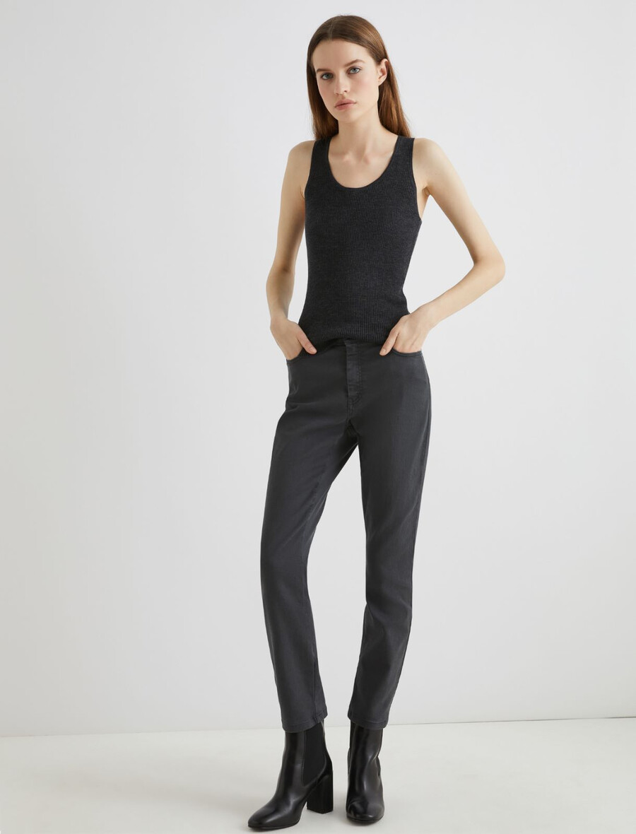 ozke kavbojke - temno sive