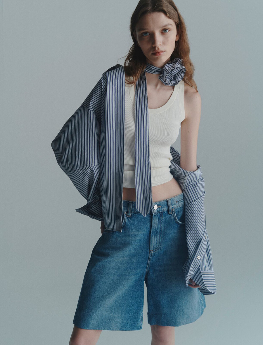 džins kratke hlače - delave` modre