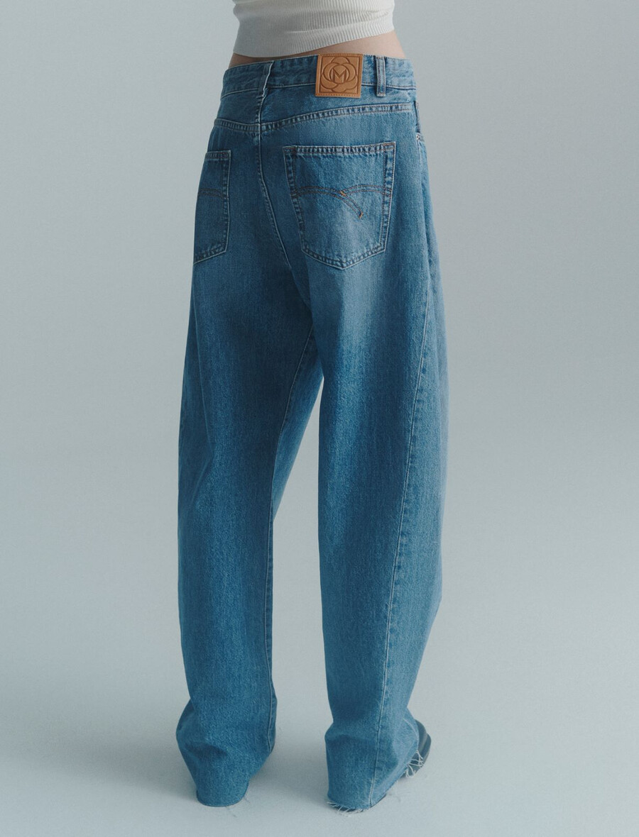 sproščene kavbojke z ozkimi hlačnicami - delave` blue