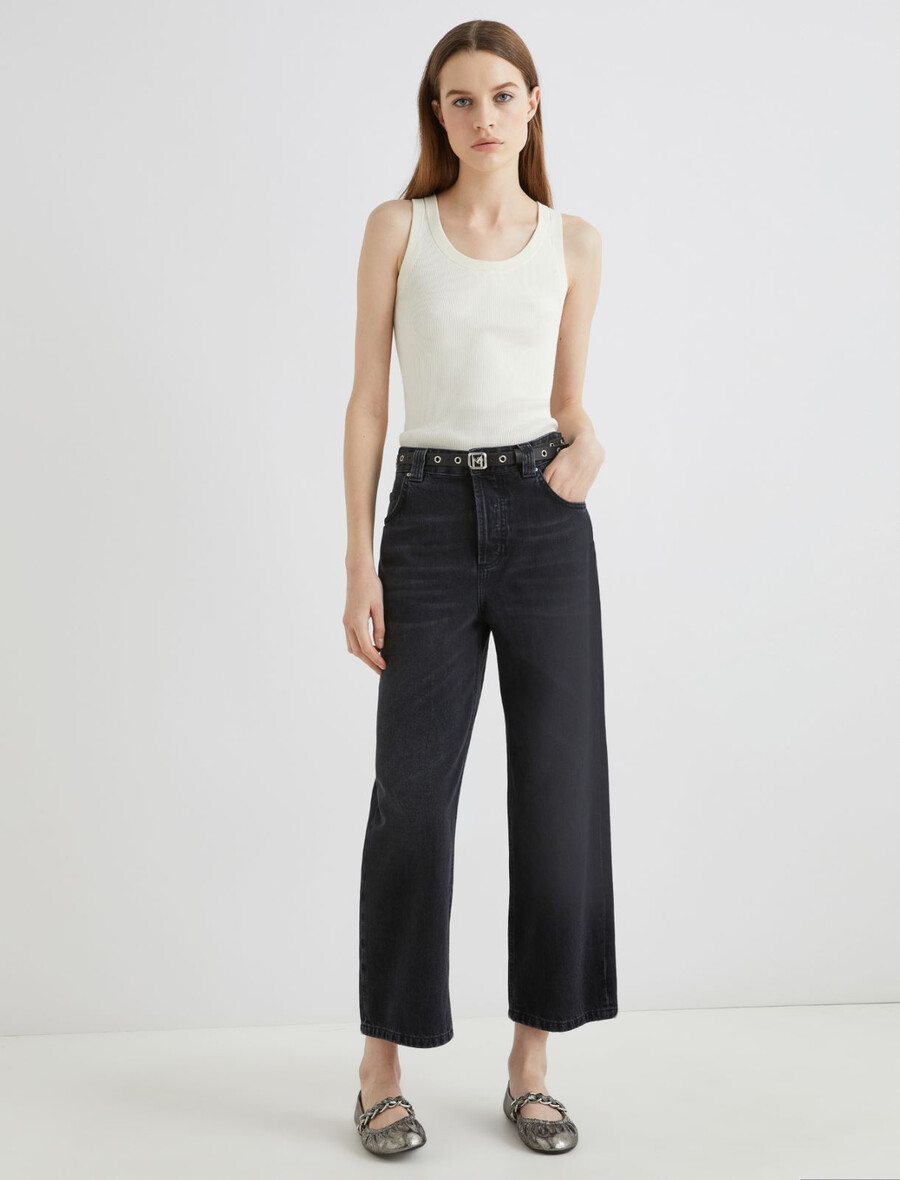 mom kavbojke - Črna