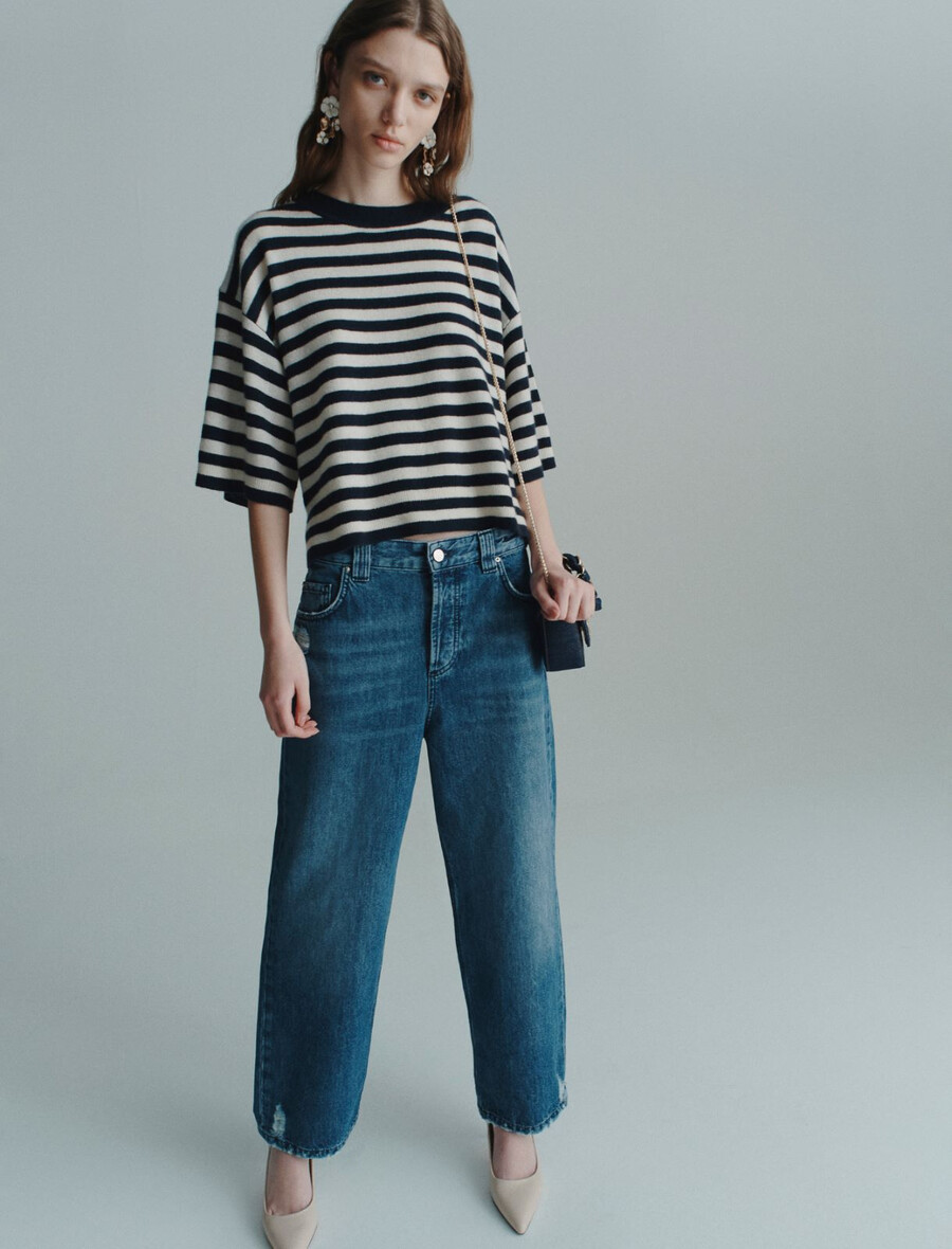 mom kavbojke - modre kavbojke