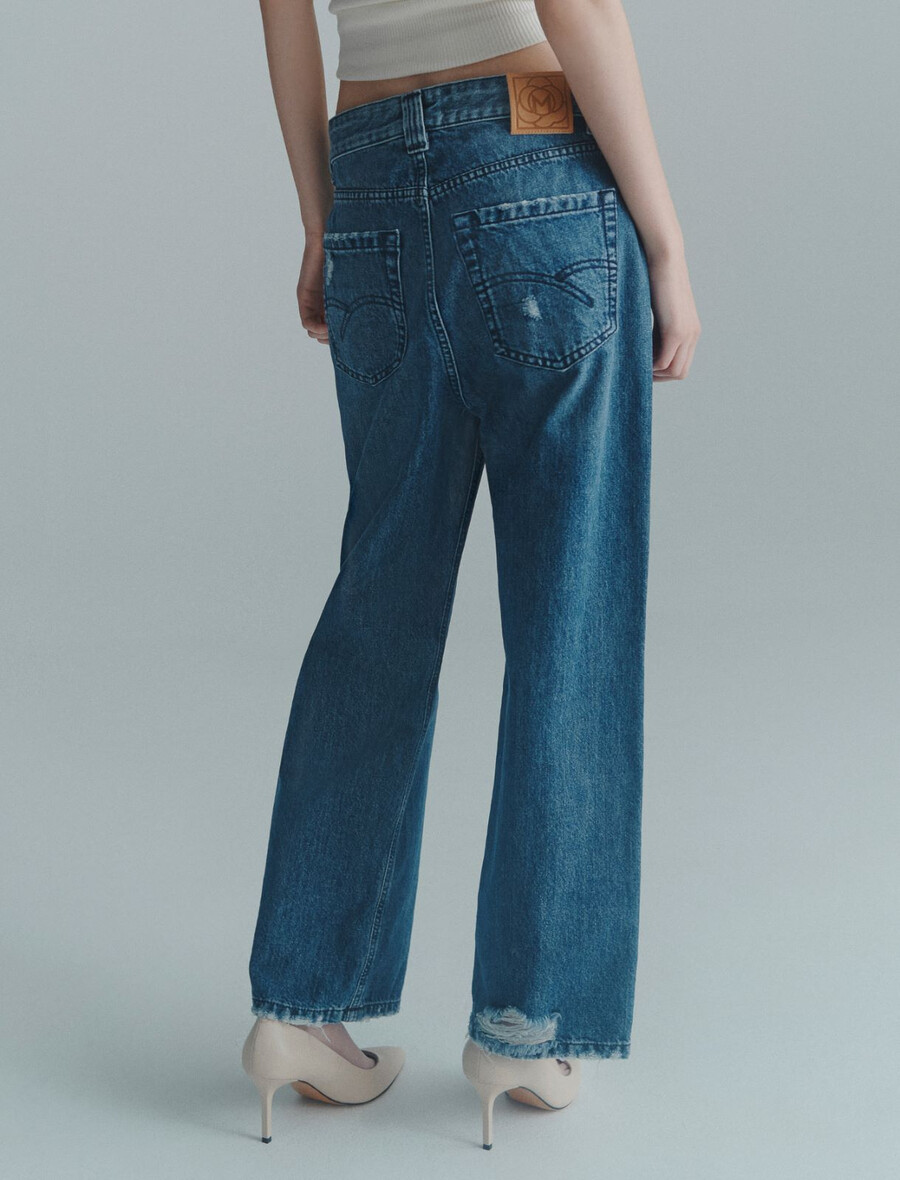 mom kavbojke - modre kavbojke