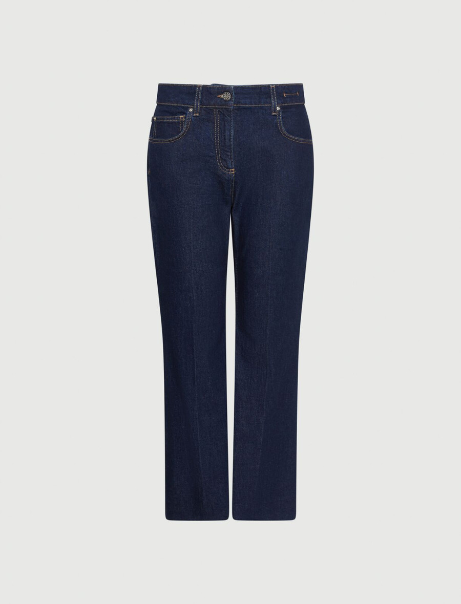 raztegnjene skrajšane kavbojke - midnightmodre