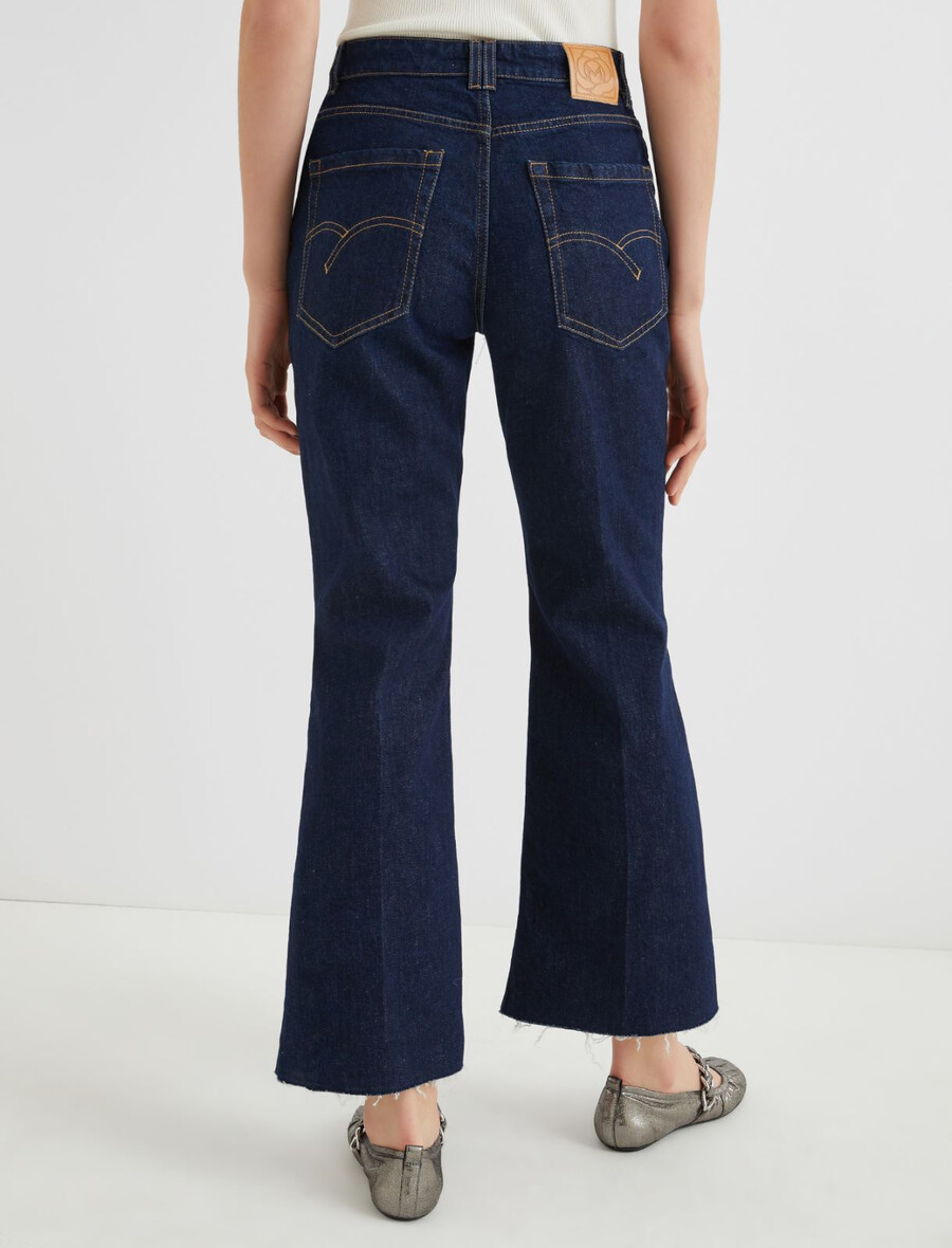 raztegnjene skrajšane kavbojke - midnightmodre