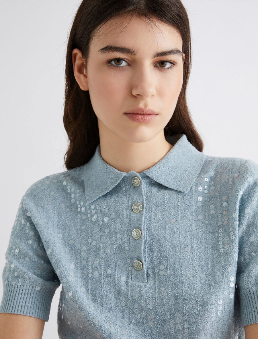 polo majica z bleščicami - voda