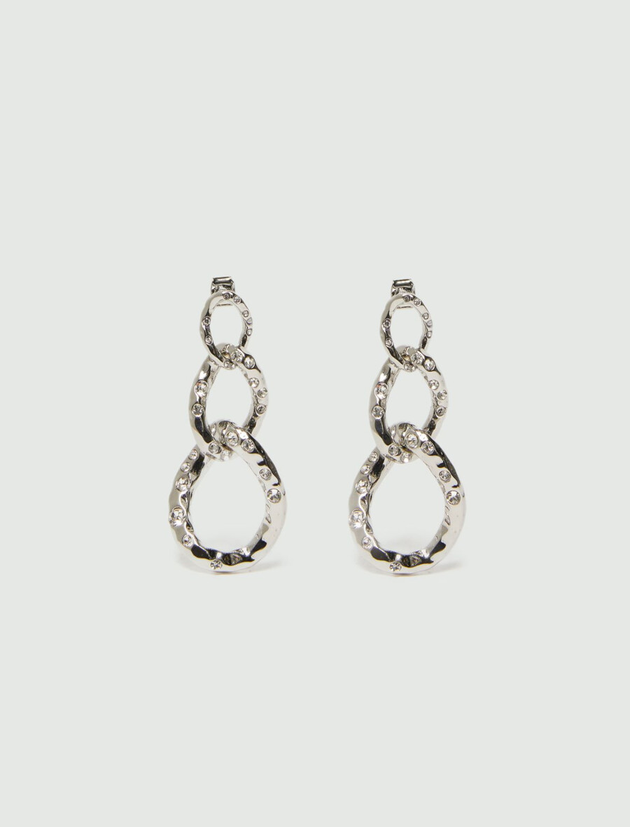 viseči uhani z mikrokamenčki - kristal