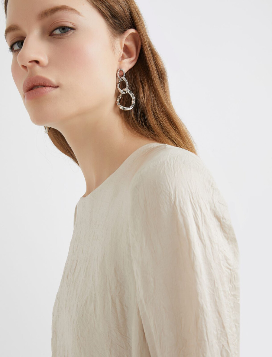 viseči uhani z mikrokamenčki - kristal