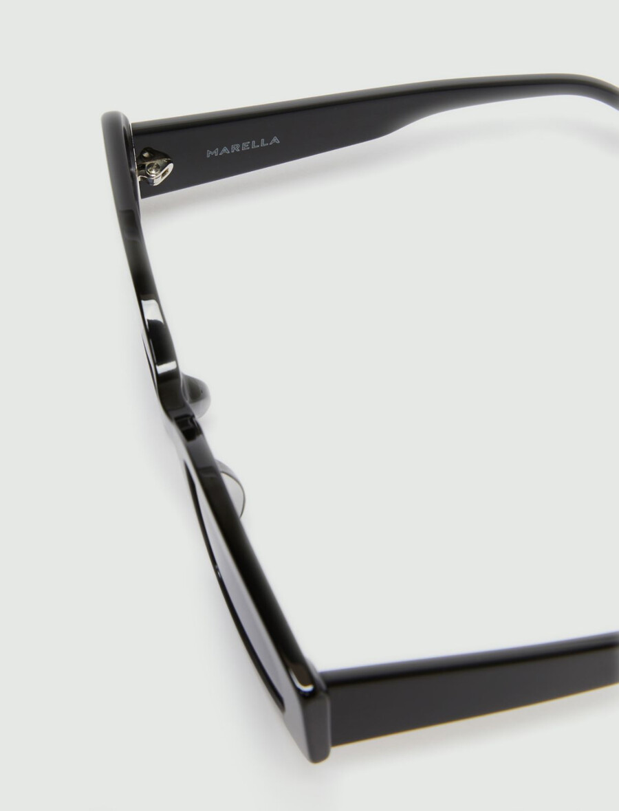 geometrična sončna očala - črna