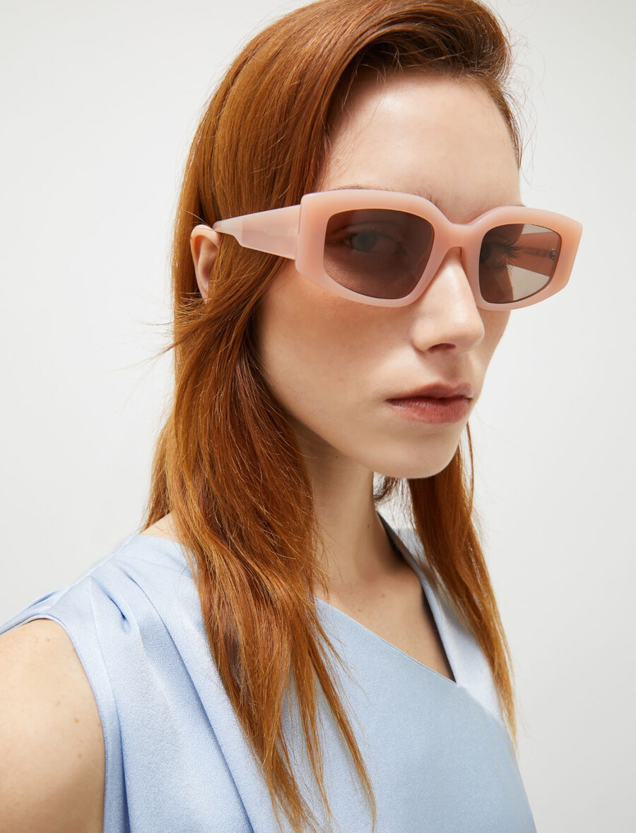 geometrična sončna očala - roza