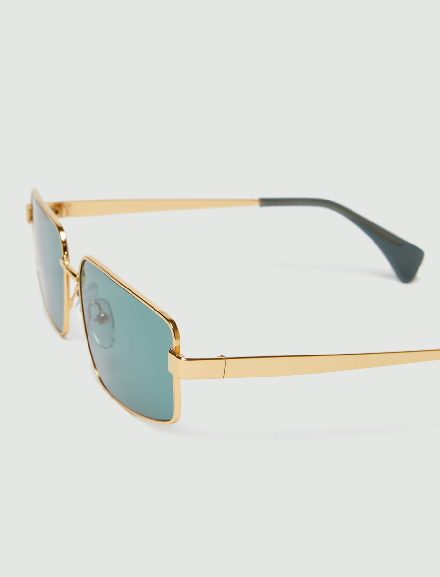 geometrična očala - zlata