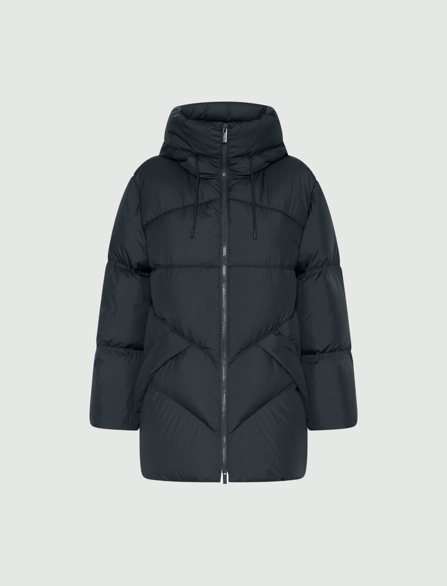 raztegljiva vodoodporna puhovka - temno siva