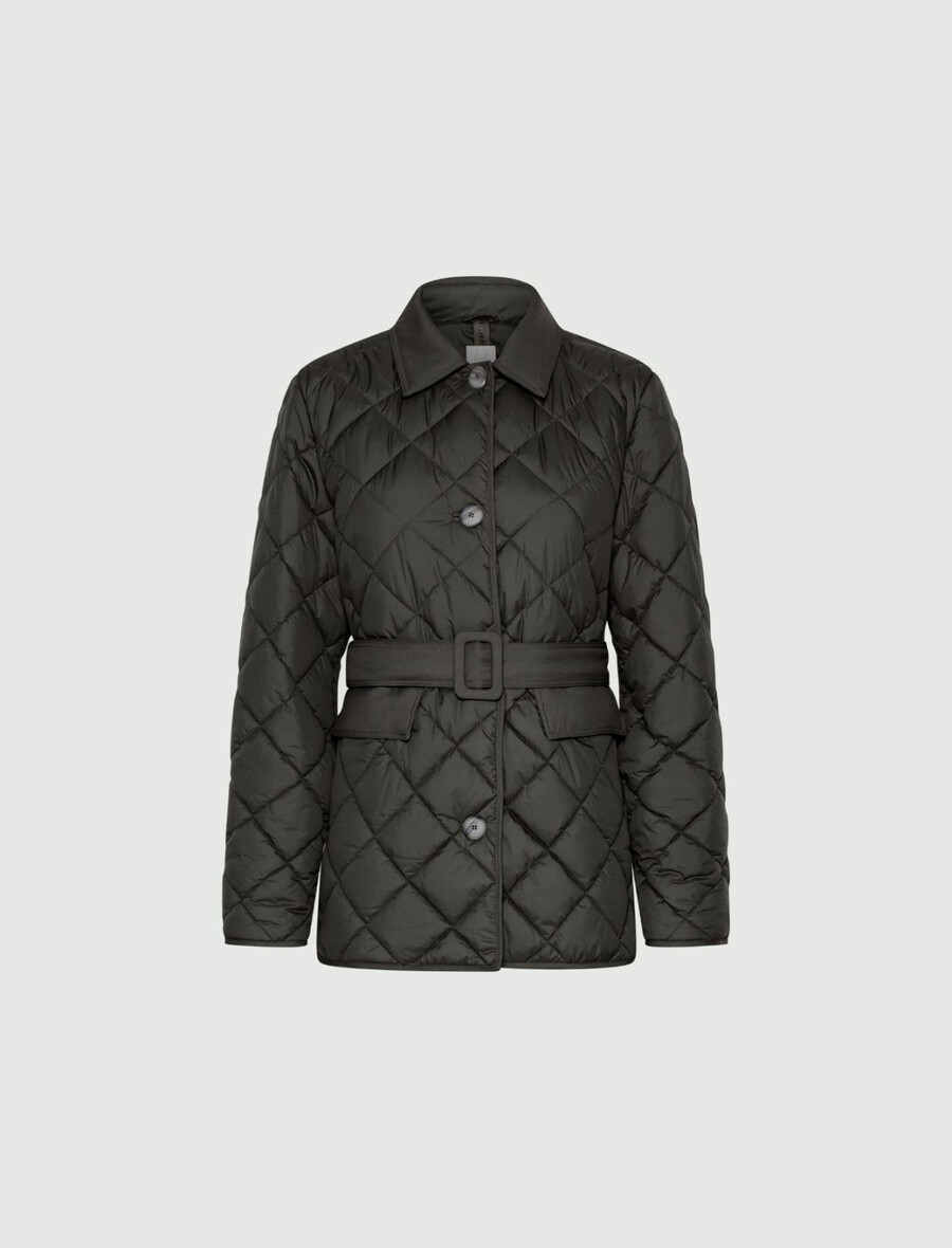 podložena in prešita jakna - olivna