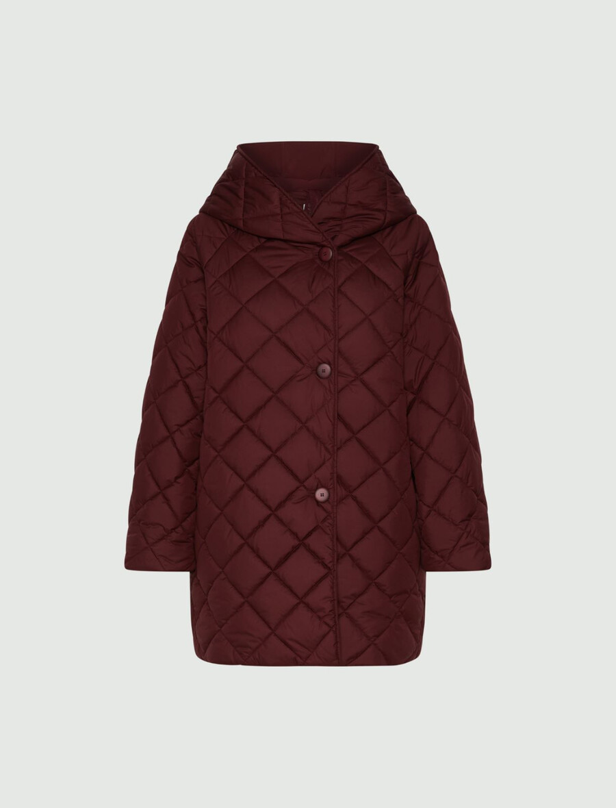 podložen in prešit plašč - bordo