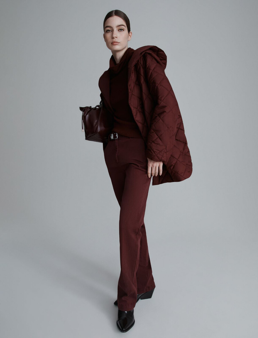 podložen in prešit plašč - bordo