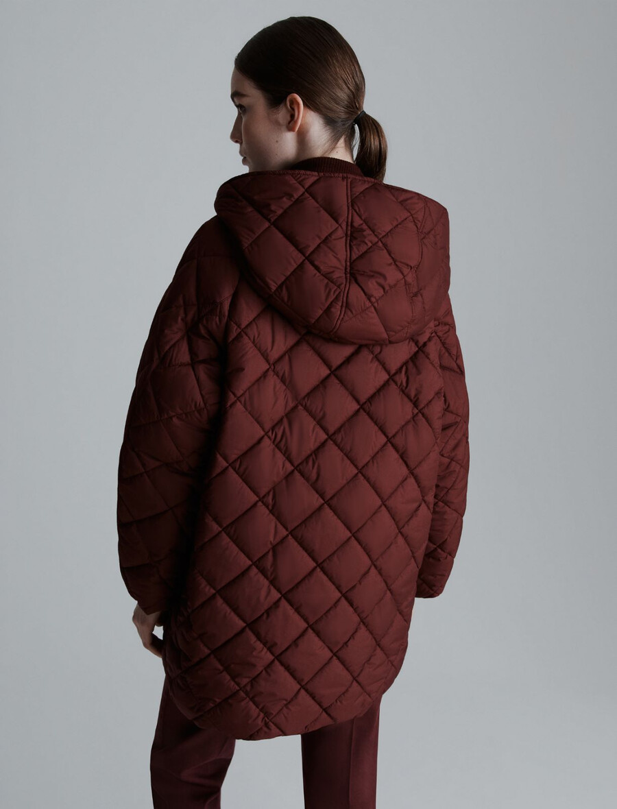 podložen in prešit plašč - bordo