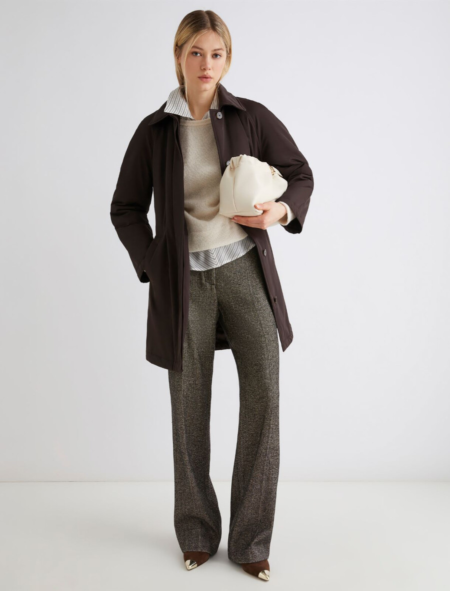 vodoodbojen podloženi trenčkot - rjav