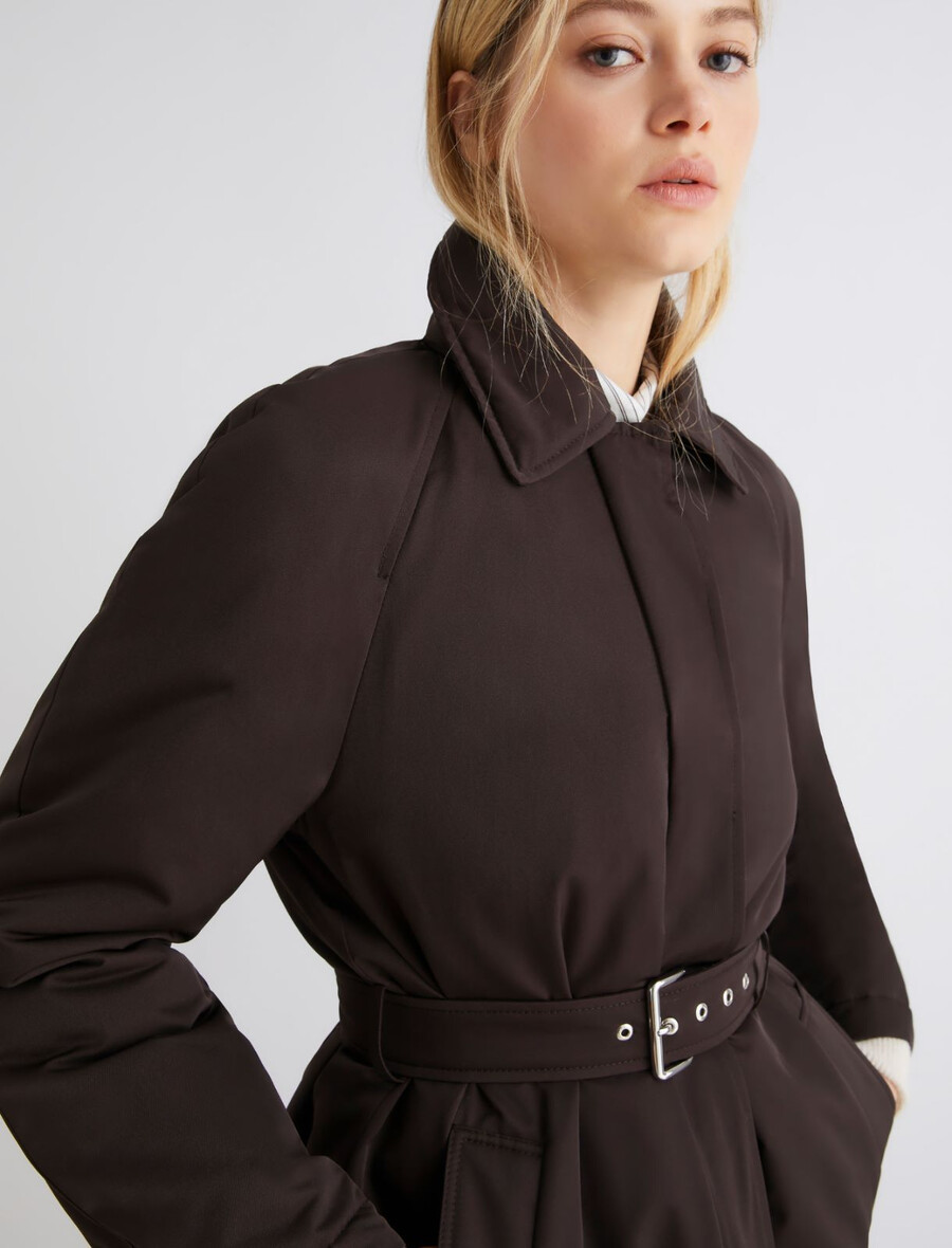 vodoodbojen podloženi trenčkot - rjav