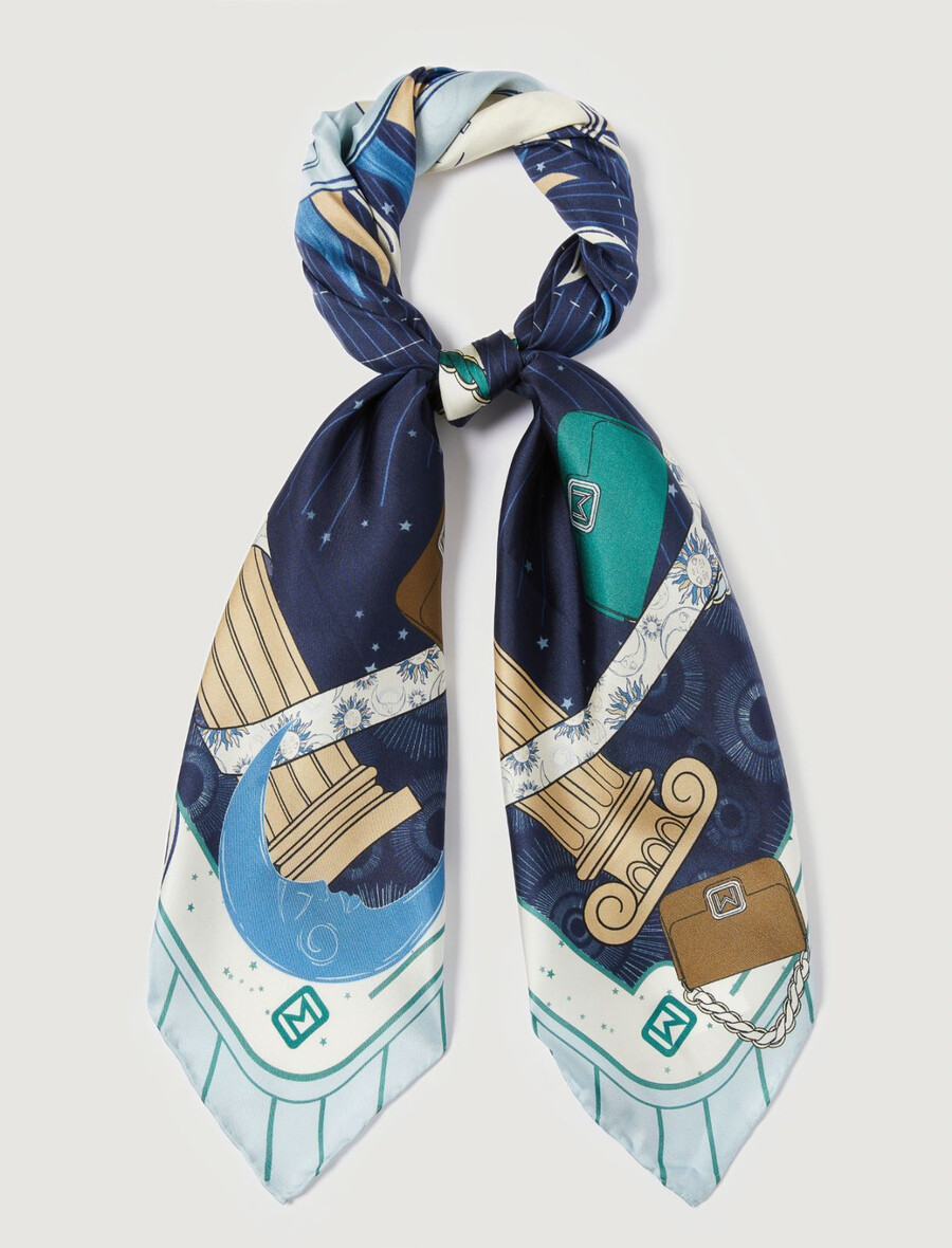 tvil šal - kitajsko modra