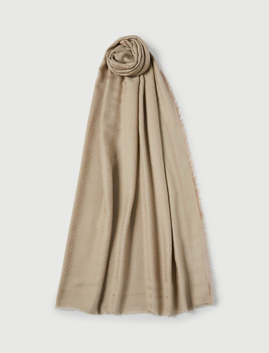 monogramski šal - turtledove