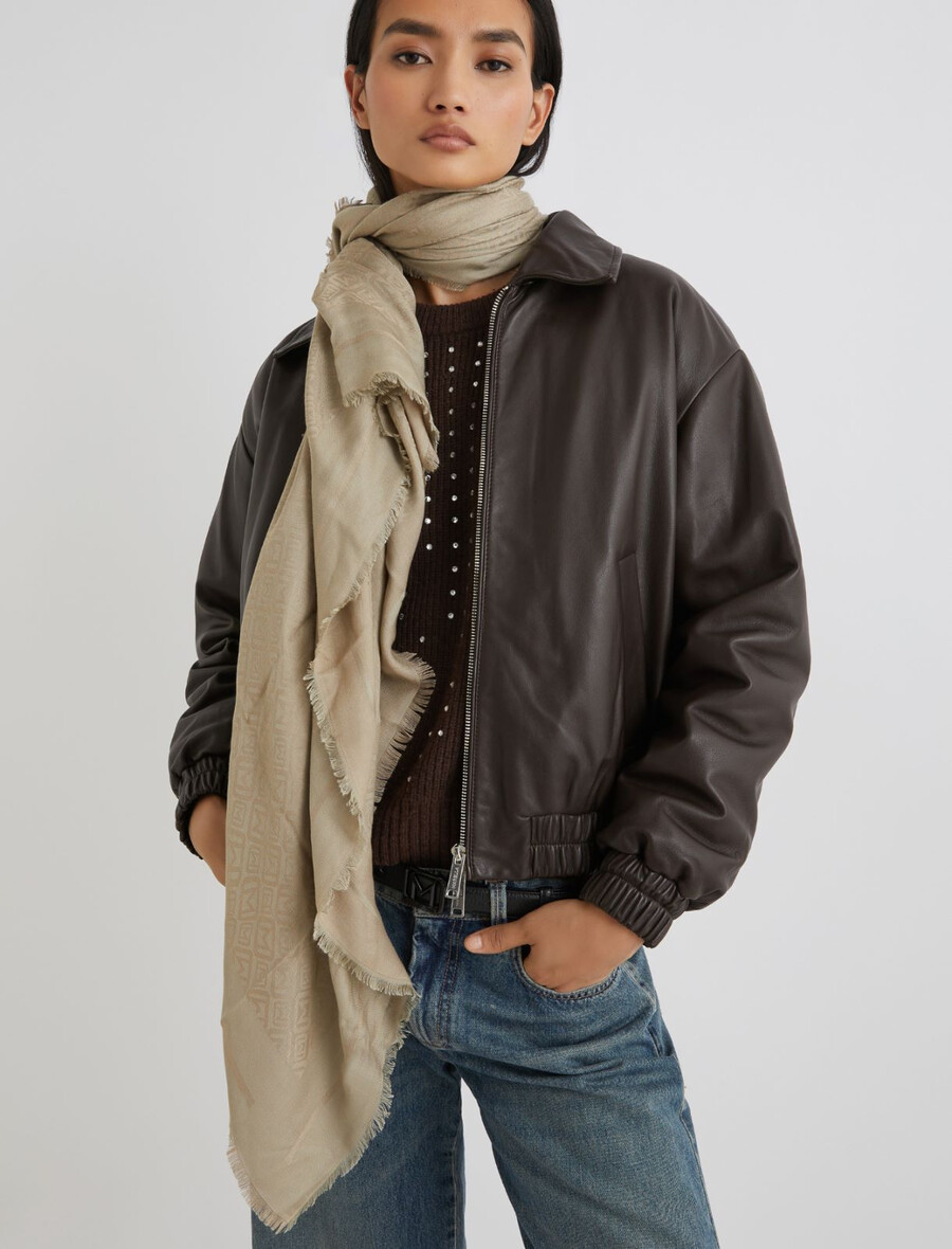 monogramski šal - turtledove