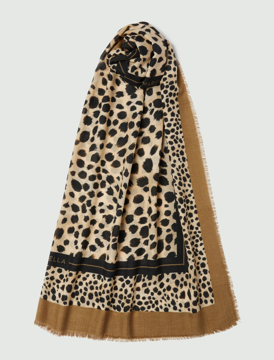 volnena šala - bela