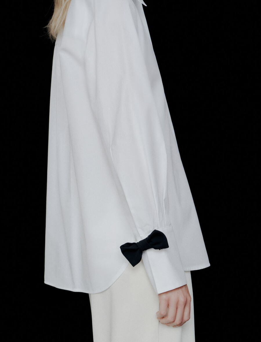 bombažna poplinska srajca - optical white