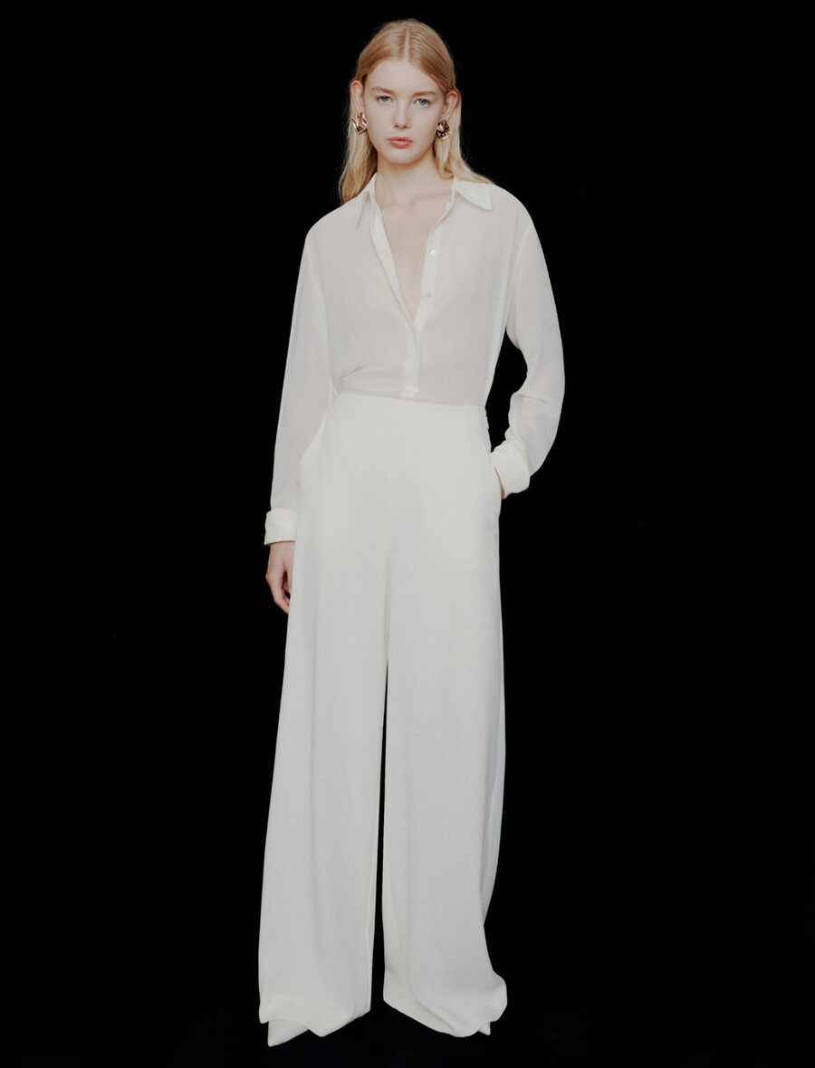 Žoržetska srajca - volna bela